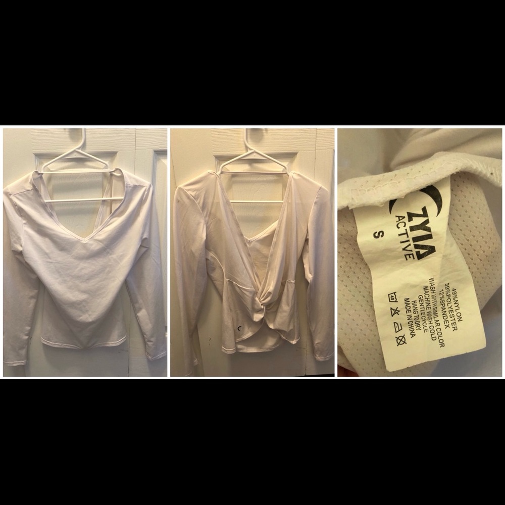 ZYIA White V Back Vibe T